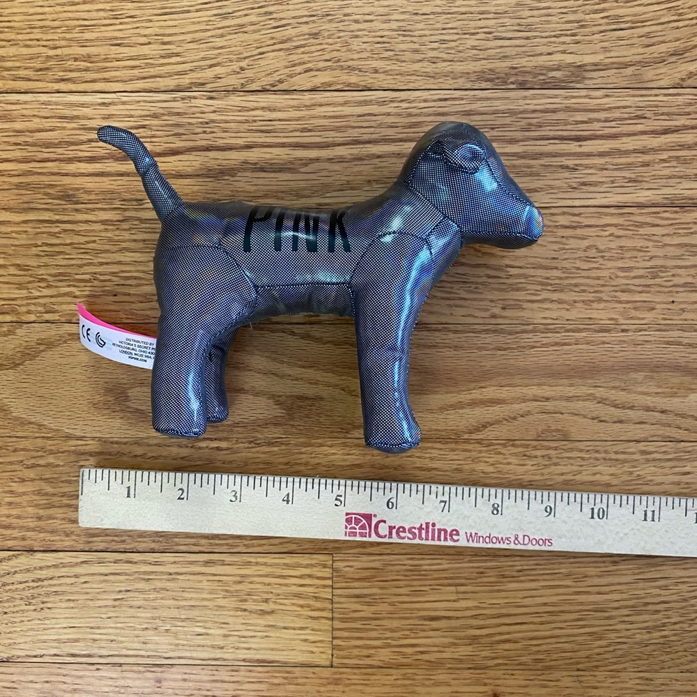 Victoria's Secret PINK Dog Silver Metallic 6”Plush Holographic Collectible Y2K - Picture 7 of 7